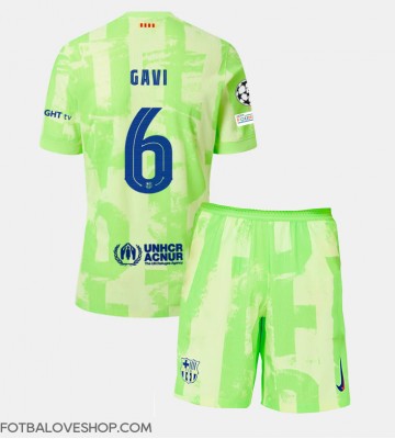 Barcelona Paez Gavi #6 Dětské Alternativní Dres 2024-25 Krátký Rukáv (+ trenýrky)